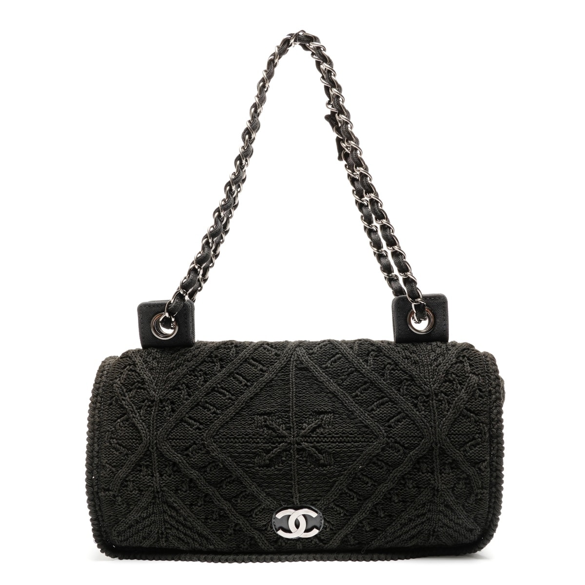 シャネル CHANEL 9番台 2004-2005 ニット ココマーク ショルダーバッグ【中古】