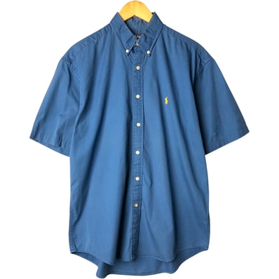古着 ラルフローレン Ralph Lauren BLAKE 半袖 ボタンダウンシャツ メンズL相当/eaa576776