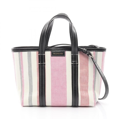 バレンシアガ BALENCIAGA バルベス ハンドバッグ バッグ キャンバス レディース ホワイト系 / マルチカラー 671404 【中古】