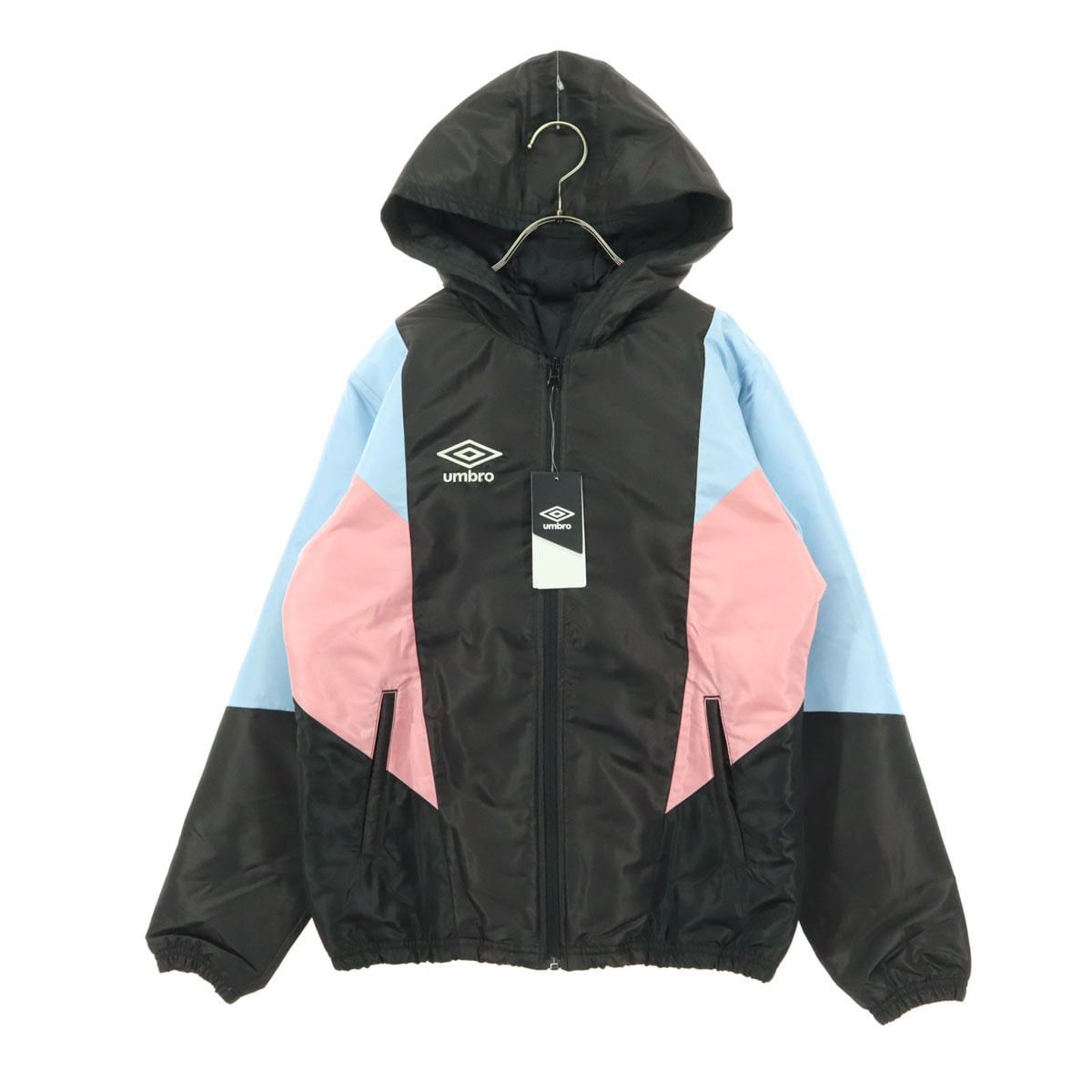 umbro アンブロ ワンポイントロゴ 長袖 中綿ジャケット M ブラック マルチカラー
