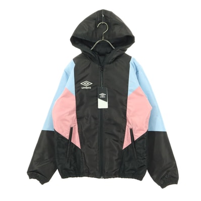 umbro アンブロ ワンポイントロゴ 長袖 中綿ジャケット M ブラック マルチカラー