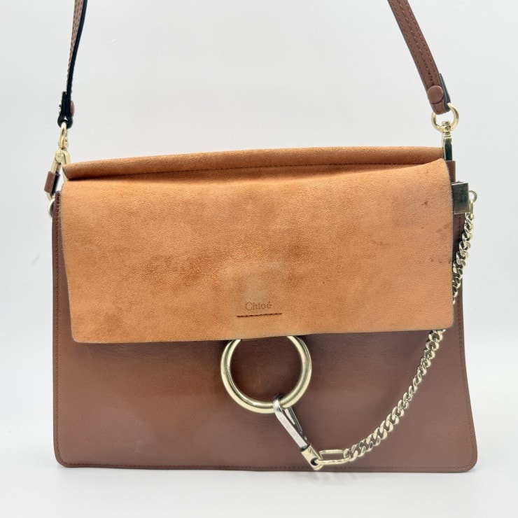 クロエ Chloe FAYE フェイ ショルダーバッグ バッグ レザー スウェード レディース オレンジ系 【中古】 Chloe - クロエ Chloe FAYE フェイ スモール ショルダーバッグ バッグ