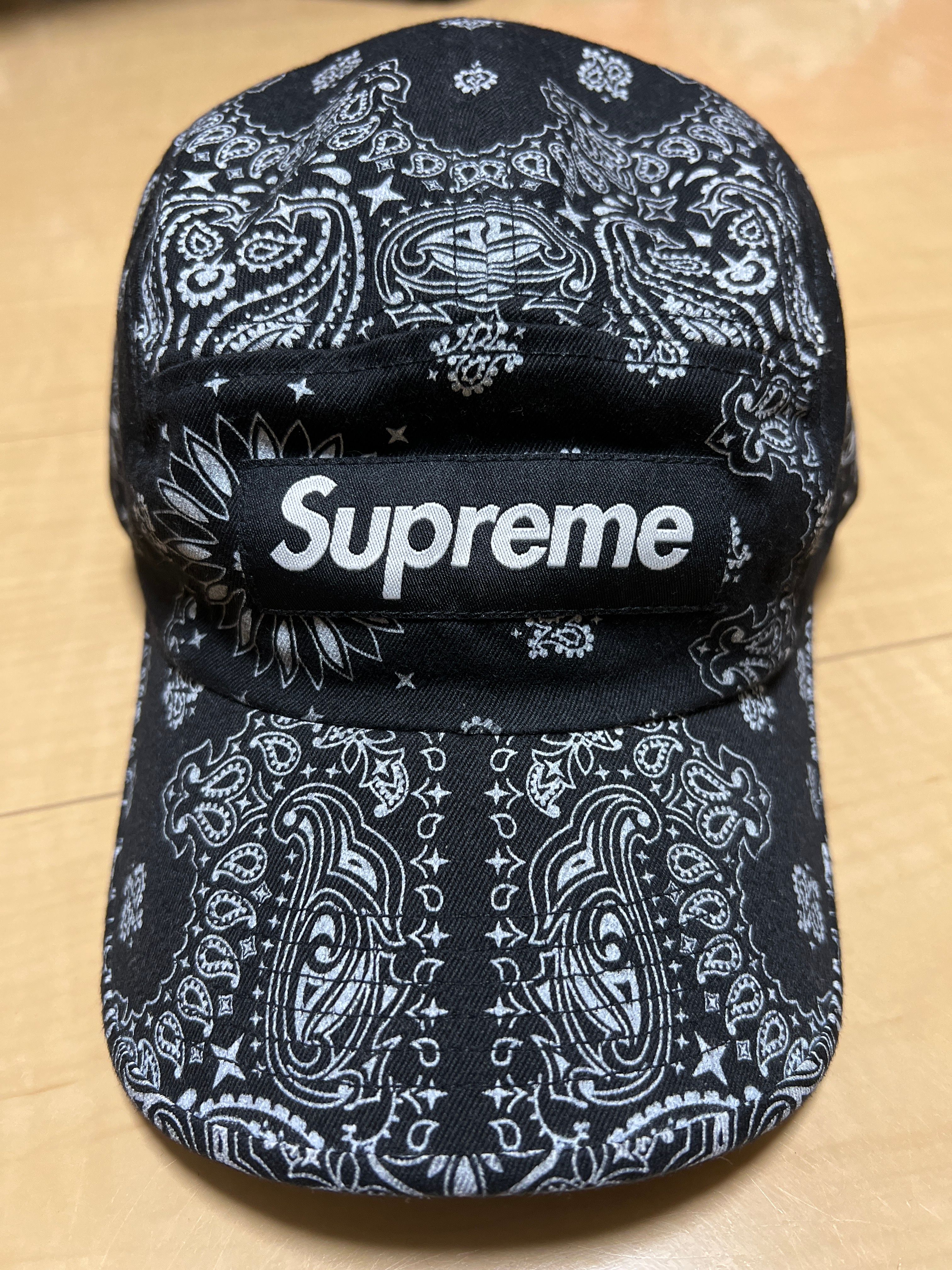 Supreme Bandana Camp Cap "Black"