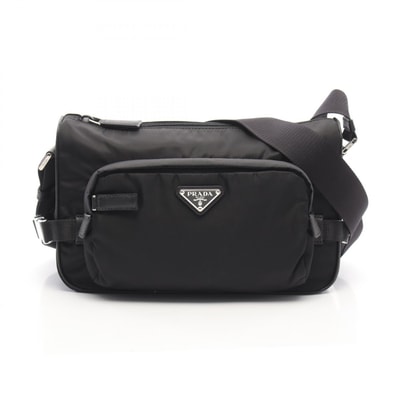 プラダ PRADA Re-Nylon ミディアム ショルダーバッグ バッグ ナイロン サフィアーノレザー レディース ブラック系 2VH1922DMGF0002 【新品】