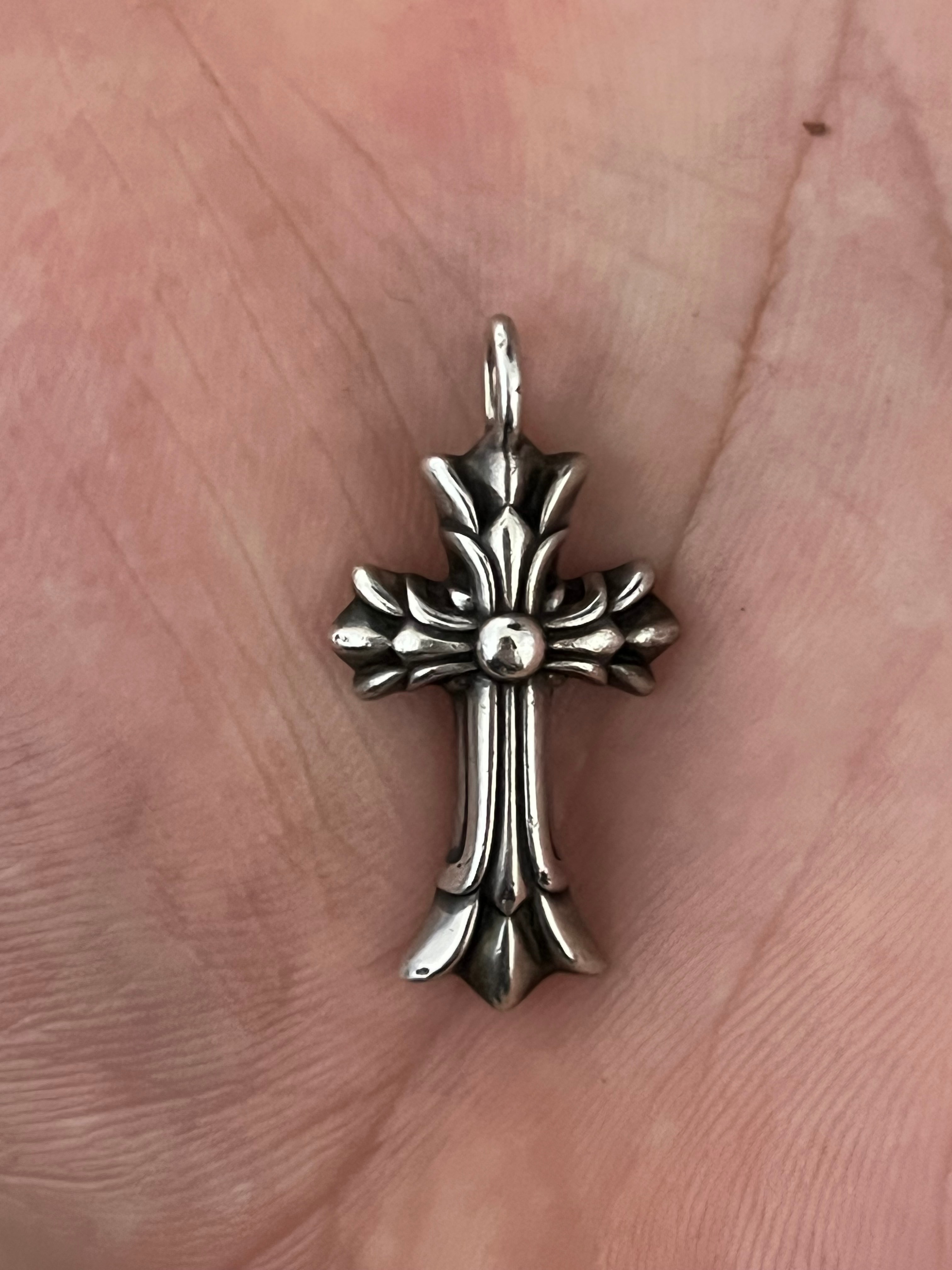 Chrome Hearts Double CH Cross Charm "Silver"