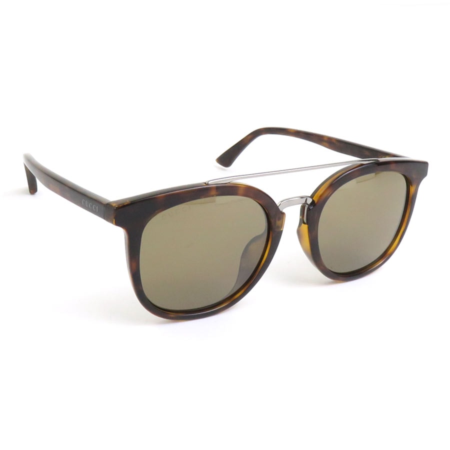 グッチ GUCCI サングラス プラスチック ブラウン ユニセックス【中古】 h32473a
