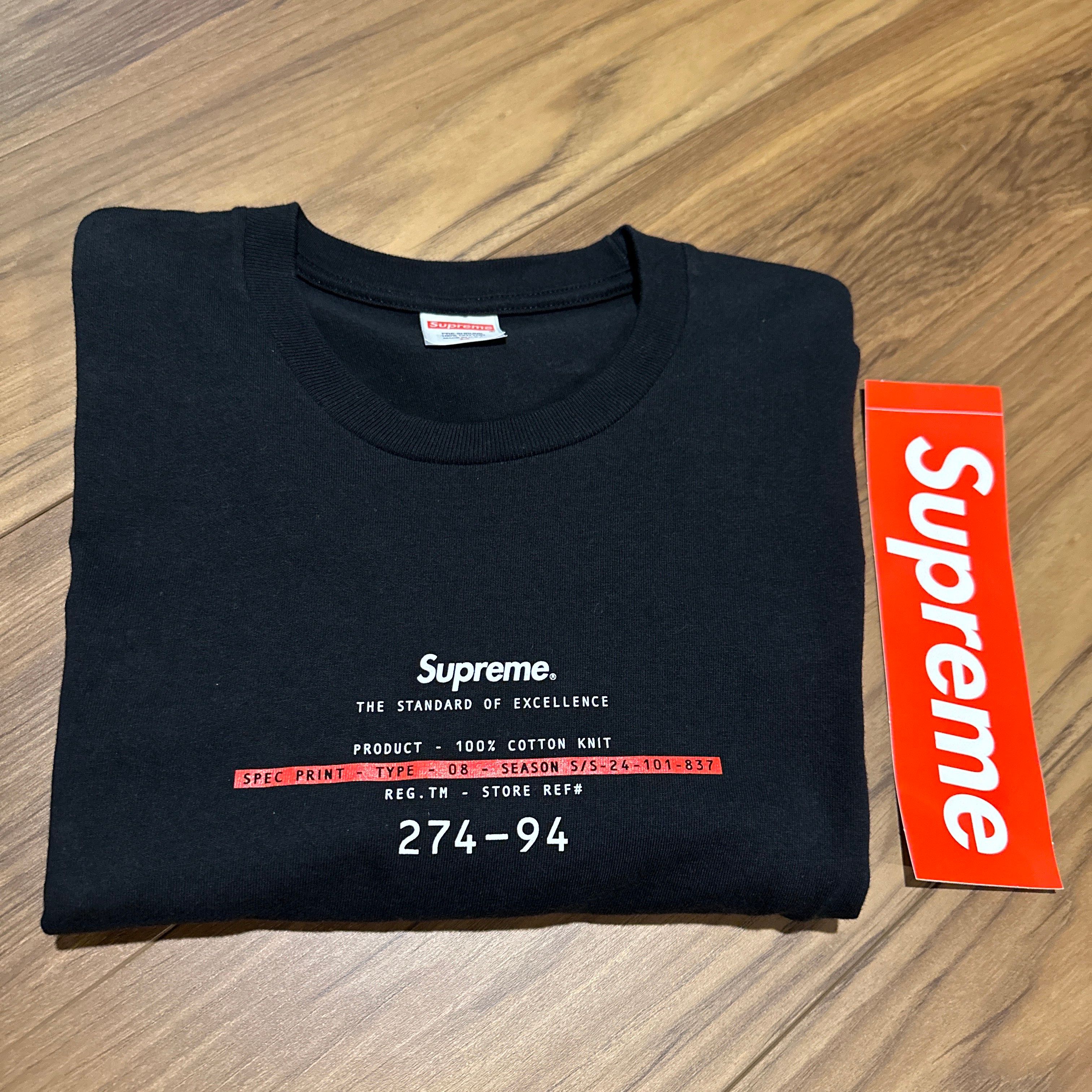 シュプリーム スタンダード Tシャツ "ブラック"