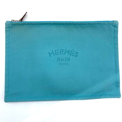 HERMES Yachting GM Pouch "Blue"