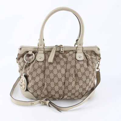■美品 グッチ GGキャンバススーキー 247902 ショルダーバッグ