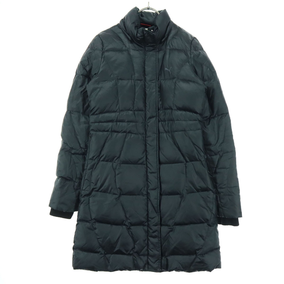 PUMA プーマ ワンポイントロゴ 長袖 キルティングコート M ブラック