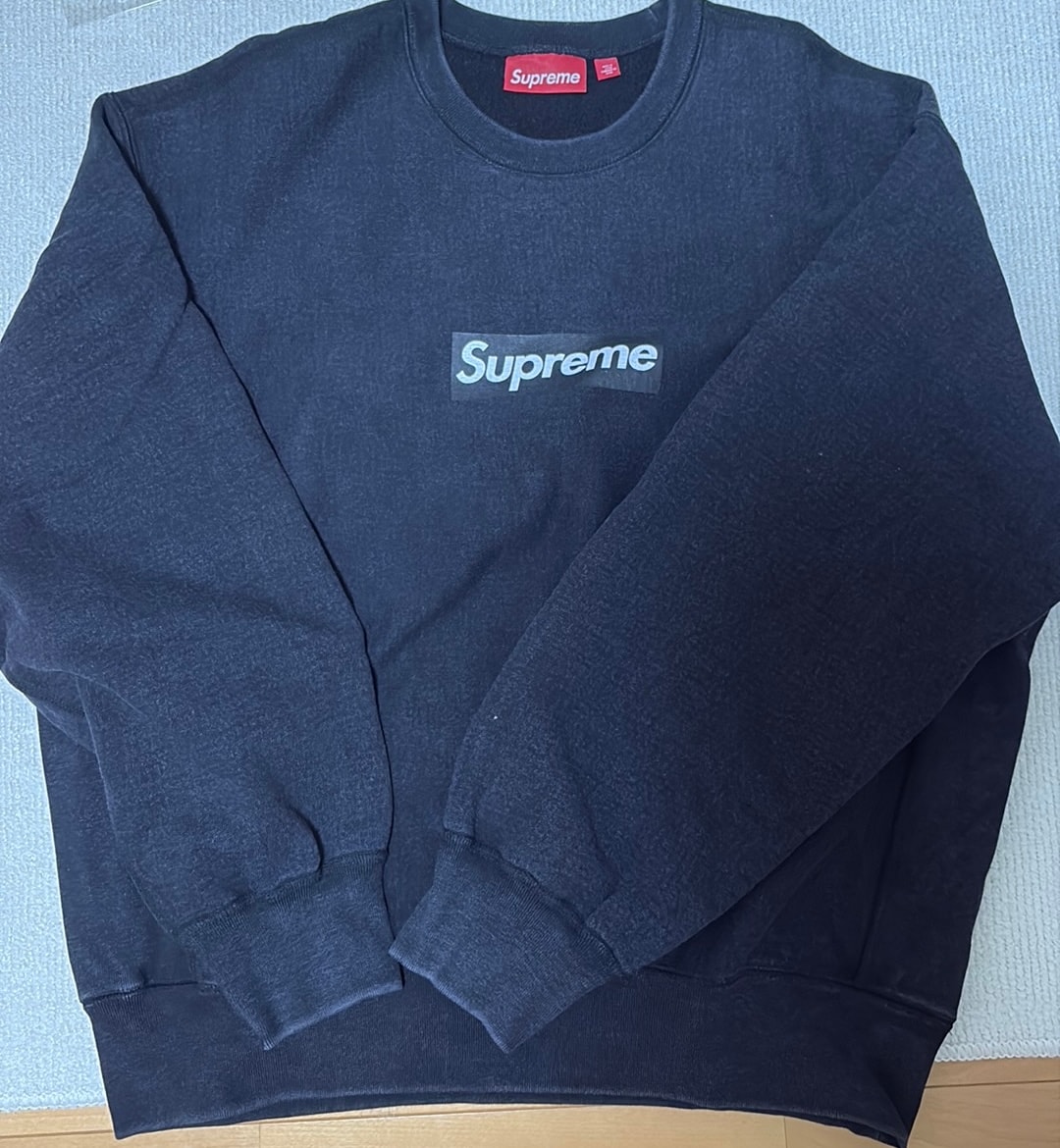 Supreme Washed Box Logo Crewneck "Black"