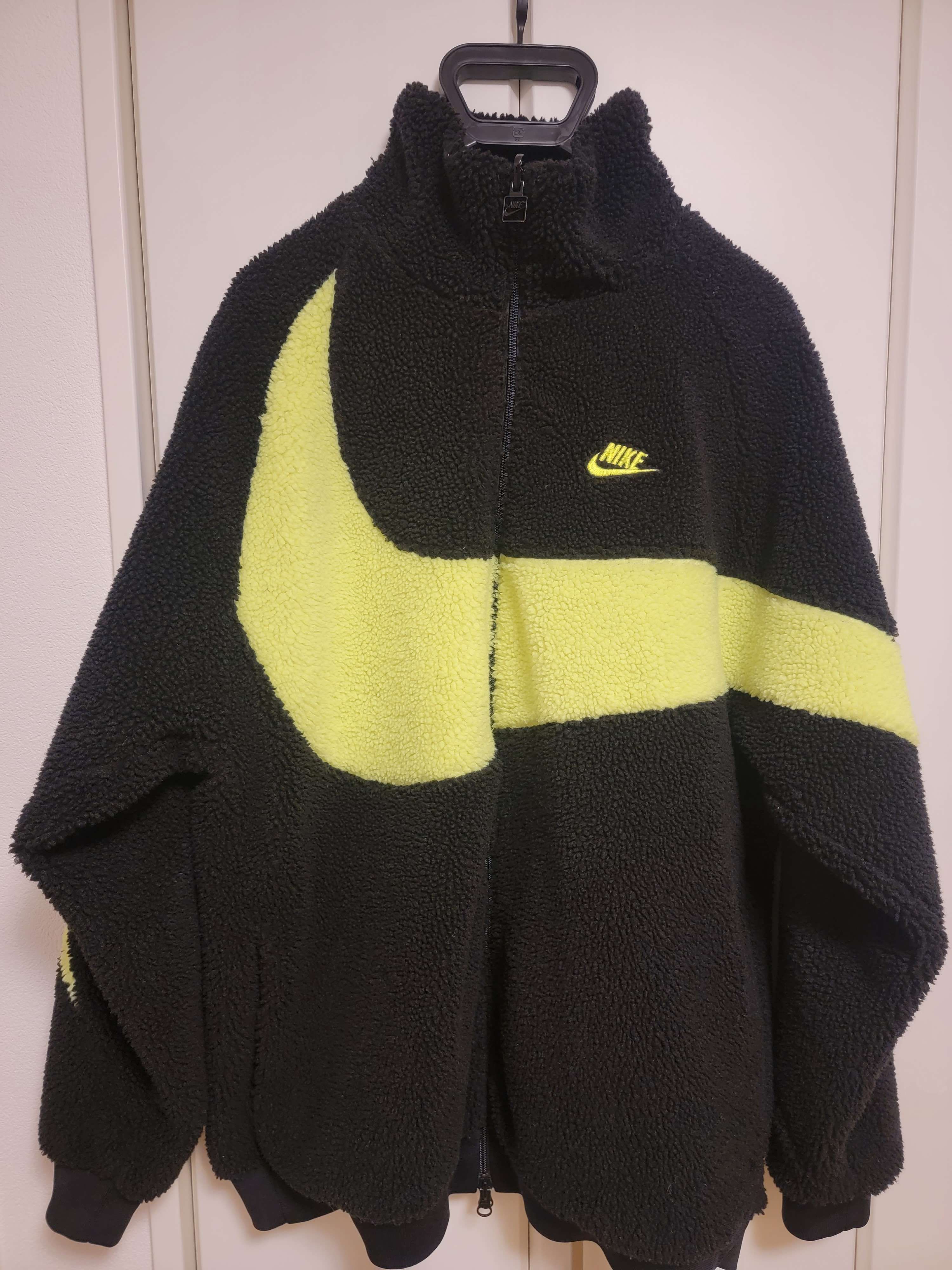 Nike Big Swoosh Reversible Boa Jacket"Black Neon"