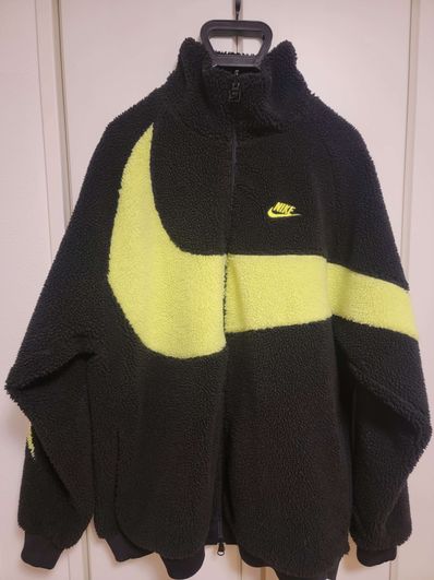 Nike Big Swoosh Reversible Boa Jacket"Black Neon"