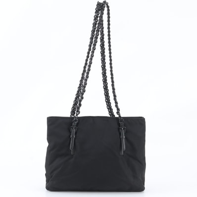 ■美品 プラダ テスート ナイロンプラ チェーン トライアングルロゴ