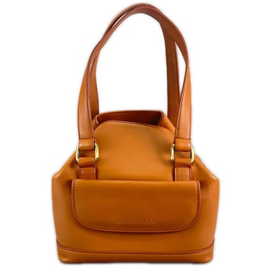BURBERRY バーバリー ハンドバッグ レザー ブラウン レディース【中古】
