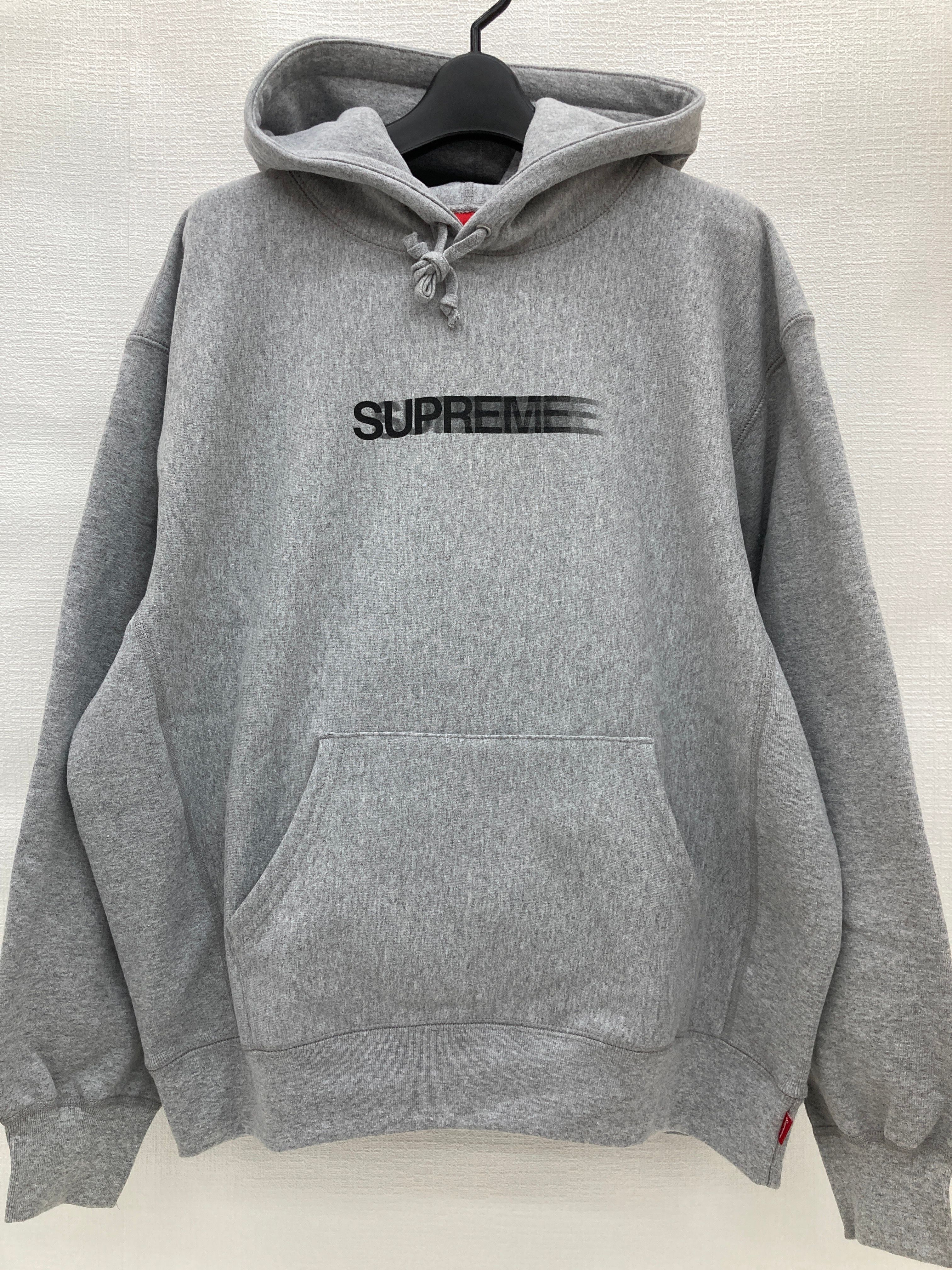 Supreme Motion Logo Hooded Sweatshirt "Heather Grey" (23SS)