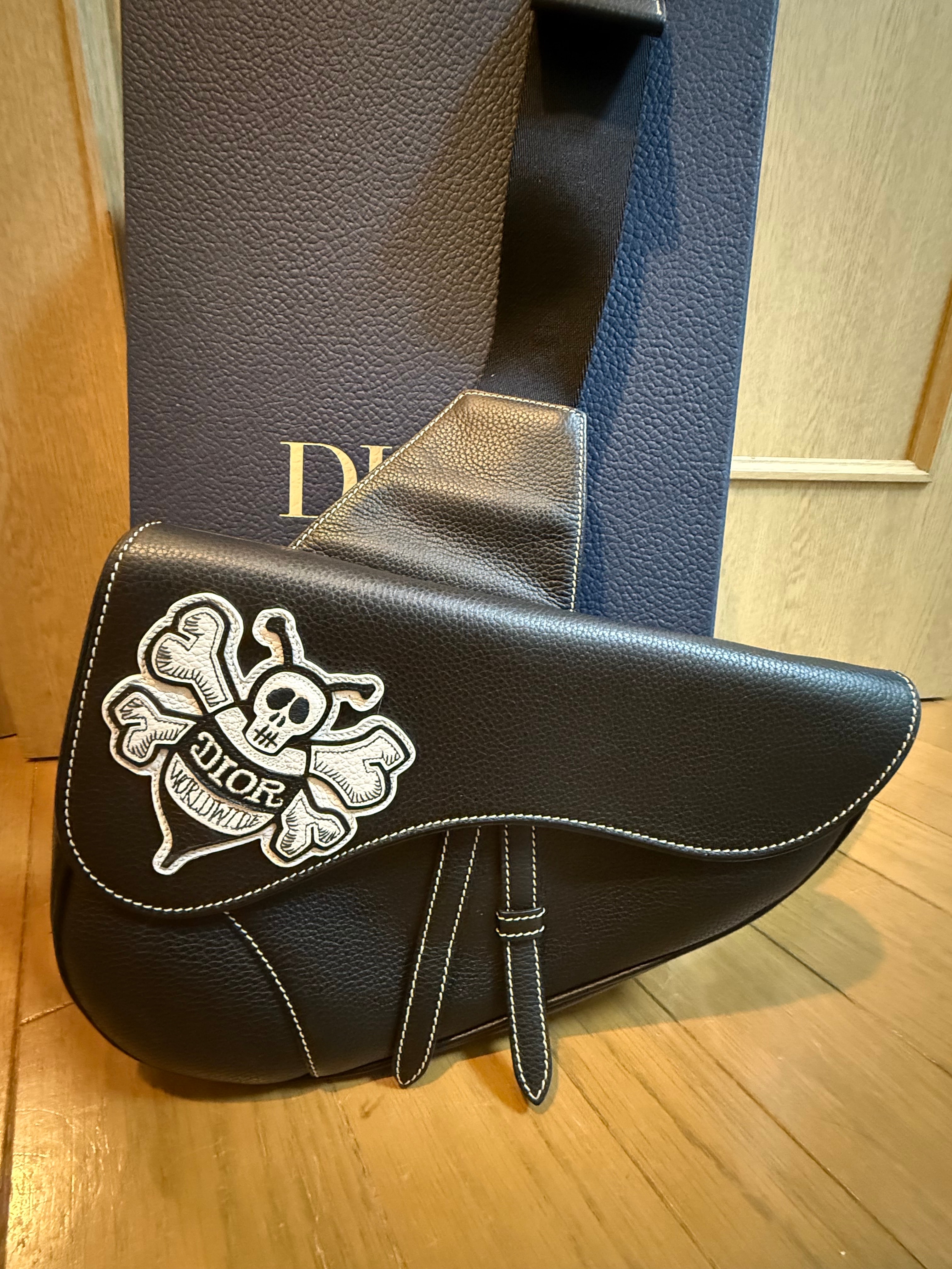 Dior × Shawn Stussy Saddle Bag "Black"