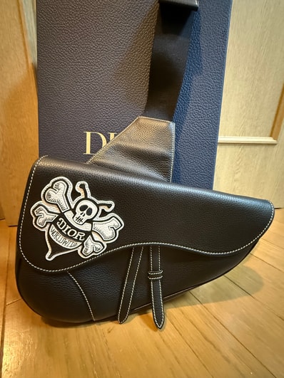 Dior × Shawn Stussy Saddle Bag "Black"