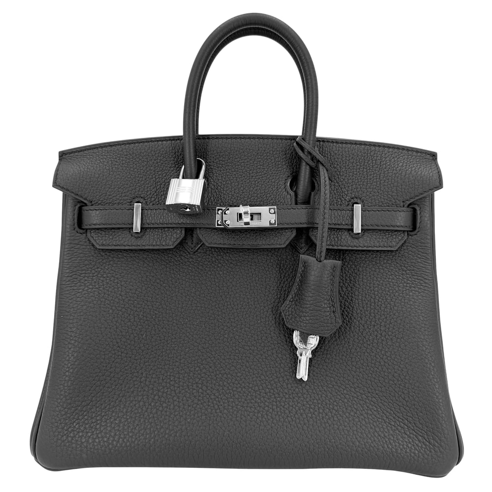 HERMES エルメス ハンドバッグ バーキン25 内縫い G刻印 トゴ ブラック系 シルバー金具 レディース 美品 2026年【中古品】