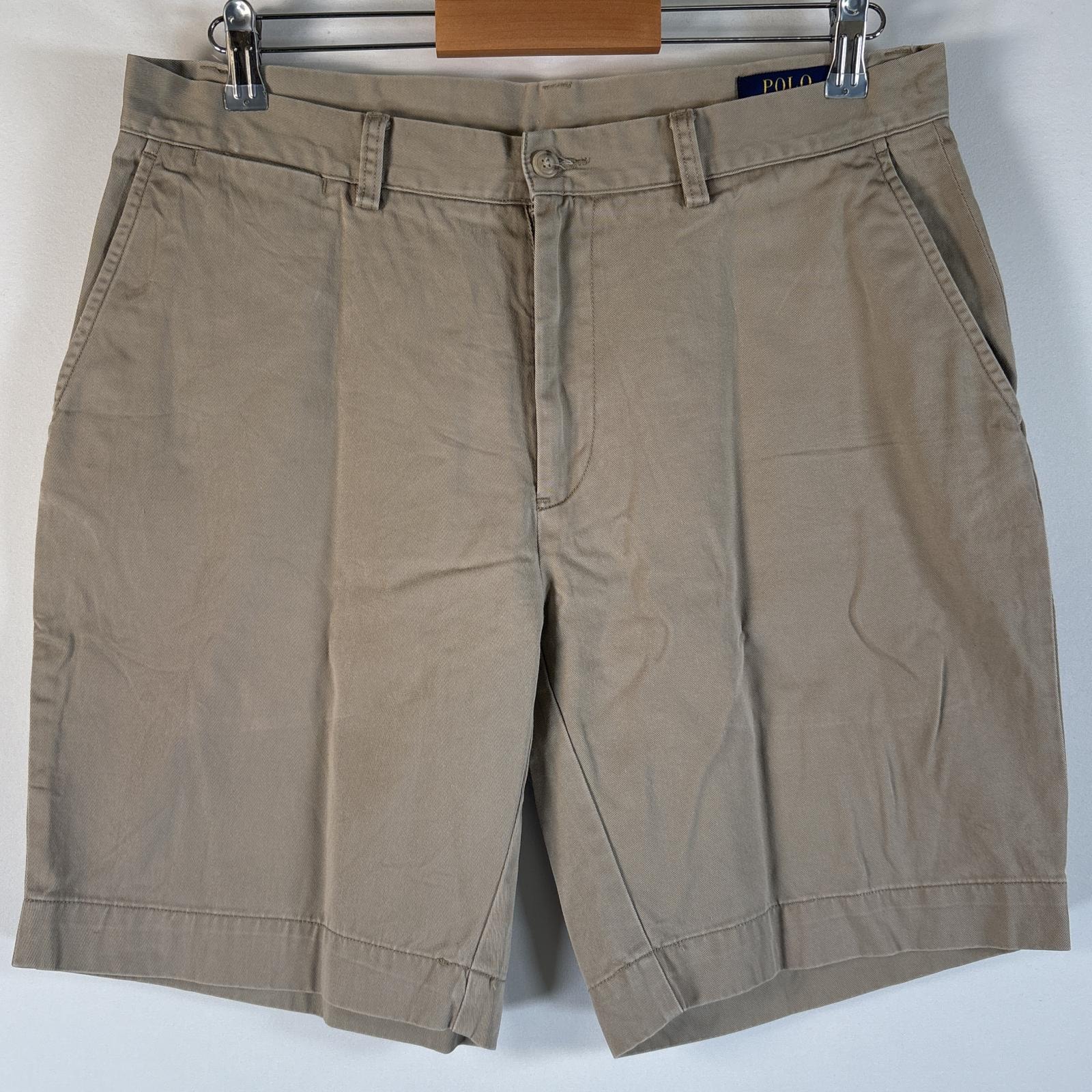 古着 ポロ・ラルフローレン POLO RALPH LAUREN ショートパンツ 半ズボン ワンポイントロゴ 短パン ハーフパンツ w34 ベージュ系 メンズ