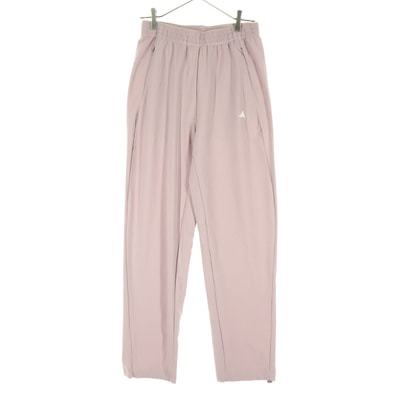 adidas アディダス ロゴプリント 薄手 ウインドパンツ M パープル AERO READY