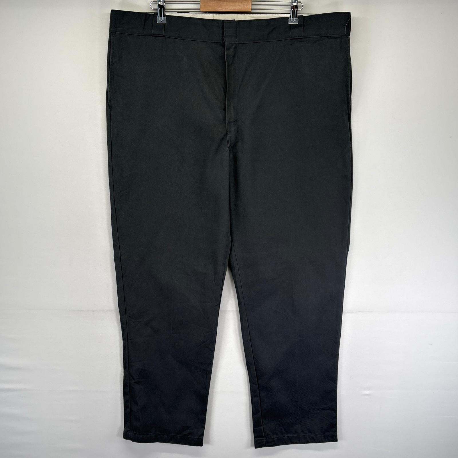 古着 ディッキーズ Dickies パンツ 874 ワーク チノパン ワンポイントロゴ テーパード 大きいサイズ w44 L32  グレー系 メンズ