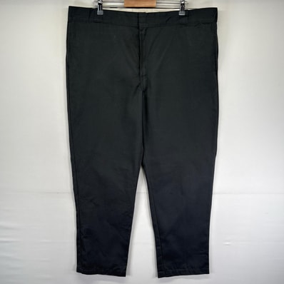 古着 ディッキーズ Dickies パンツ 874 ワーク チノパン ワンポイントロゴ テーパード 大きいサイズ w44 L32 グレー系 メンズ