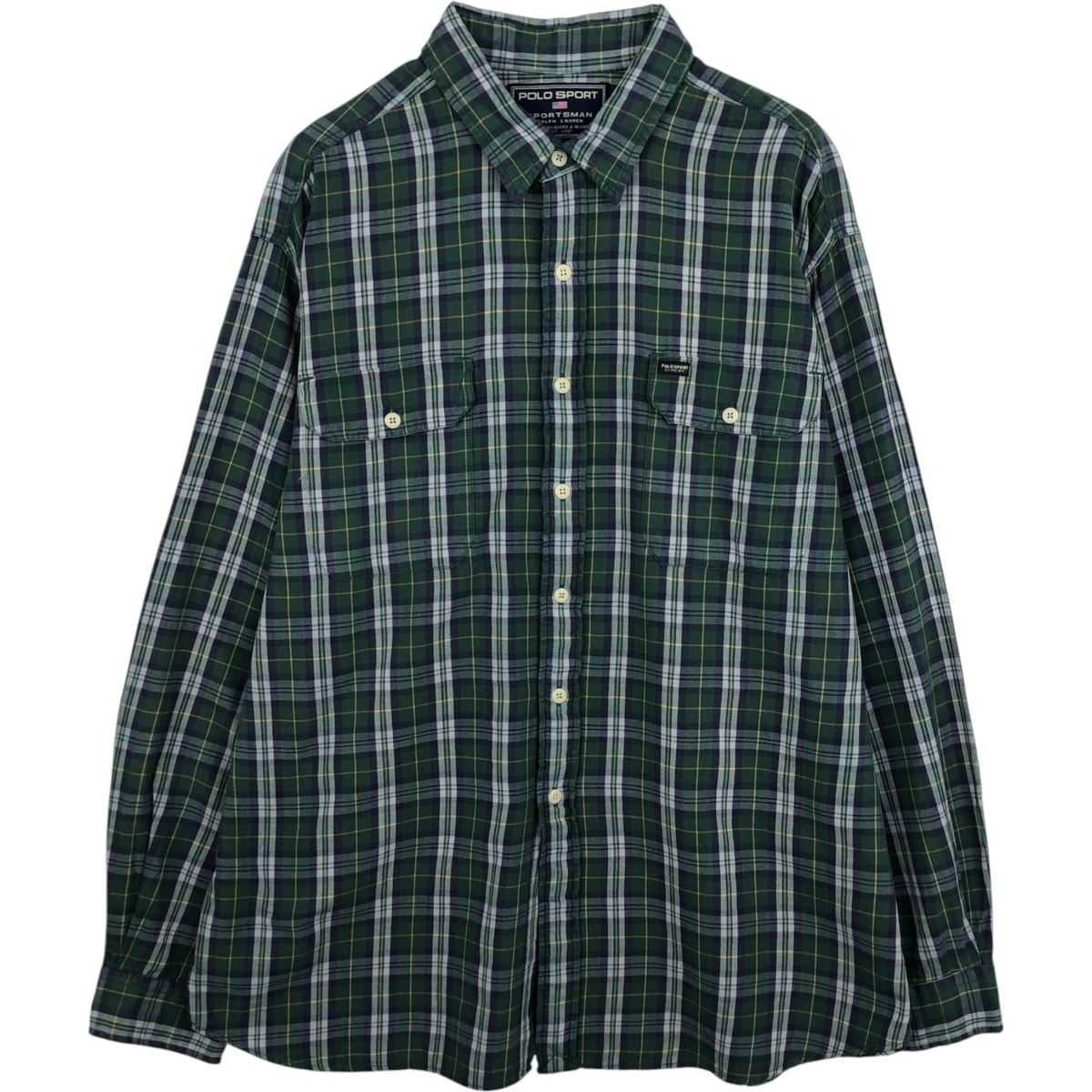 古着 ラルフローレン Ralph Lauren SPORT チェック柄 長袖 コットンシャツ メンズXXL相当/eaa614312