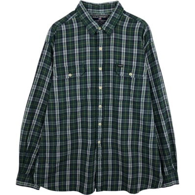 古着 ラルフローレン Ralph Lauren SPORT チェック柄 長袖 コットンシャツ メンズXXL相当/eaa614312