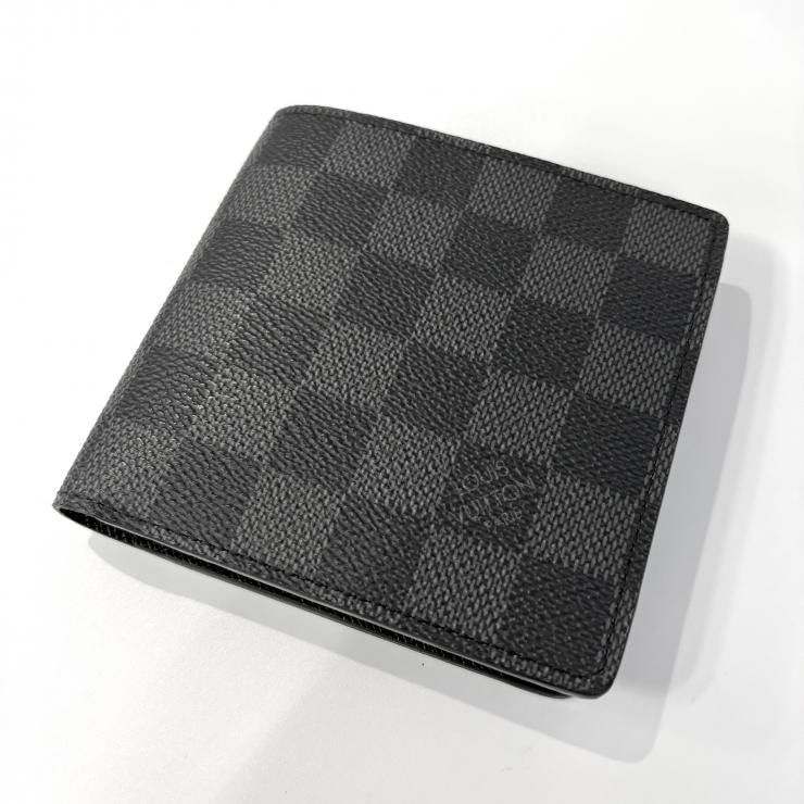 ルイ・ヴィトン LOUIS VUITTON ダミエ グラフィット N62664 ポルトフォイユ・マルコ【鑑定済み】正規品