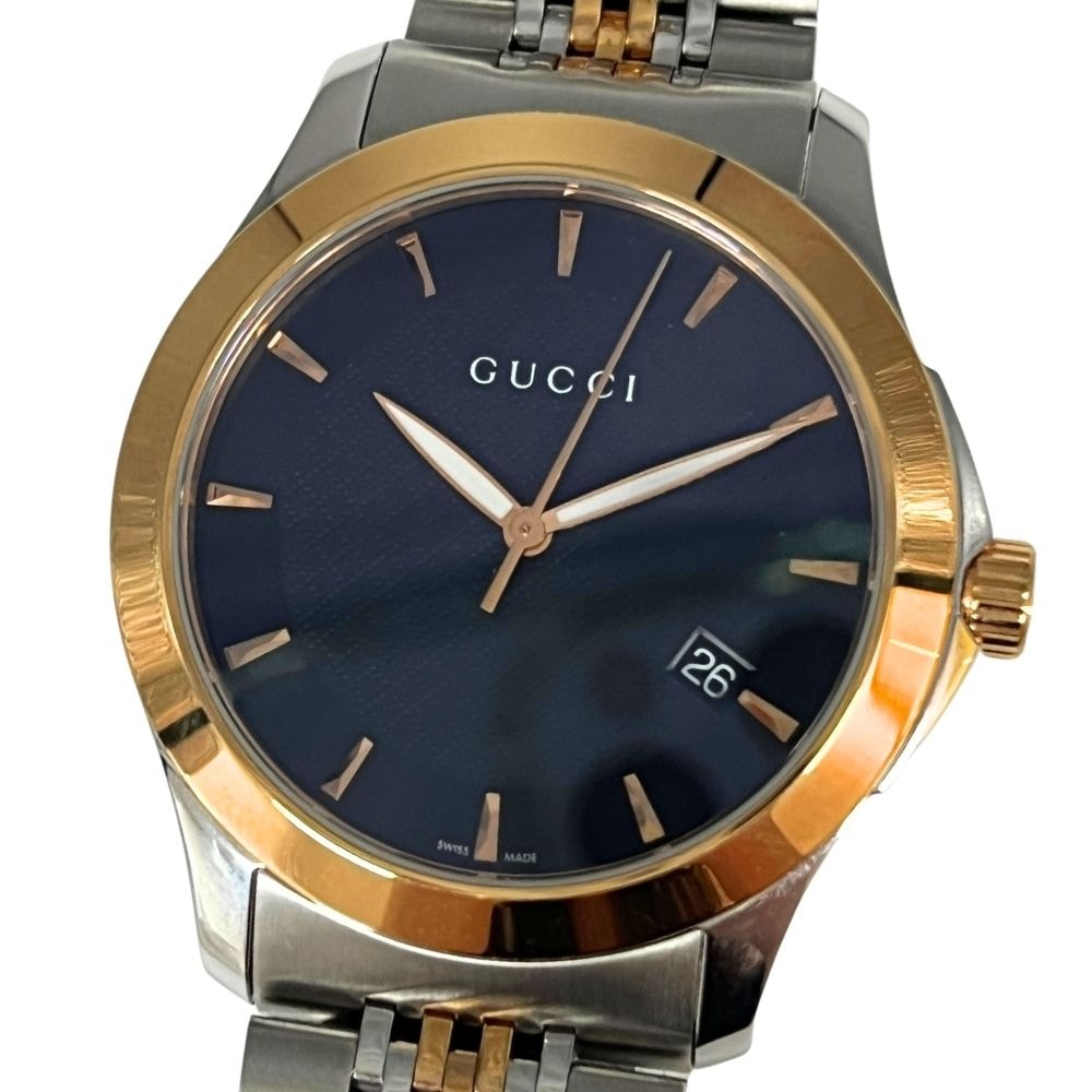 GUCCI グッチ 126.4 Gタイムレス コンビ クォーツ メンズ 腕時計 C1254
