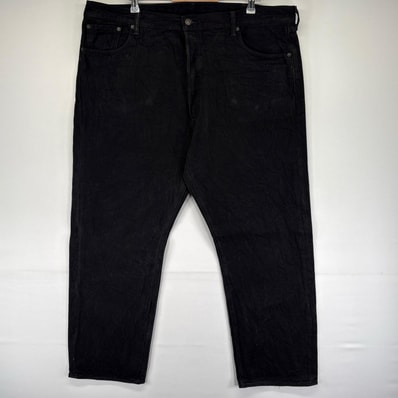 古着 リーバイス Levi's デニム パンツ 501 ストレート ボタンフライ ジーンズ ジーパン 長ズボン W44 L32 ブラック系 メンズ