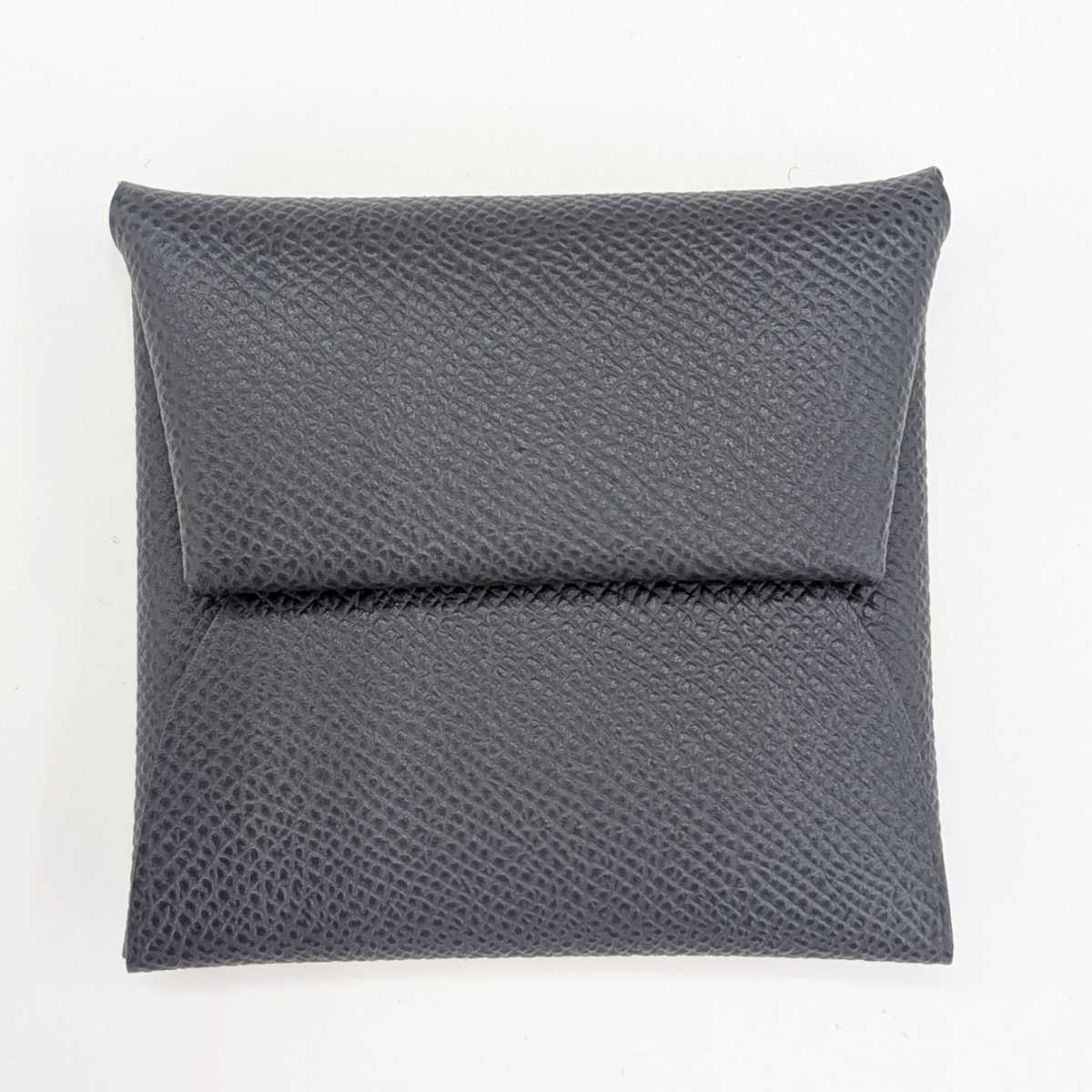 HERMES エルメス バスティア コインケース ヴォーエプソン グレー W(2024)刻印  レディース【中古】