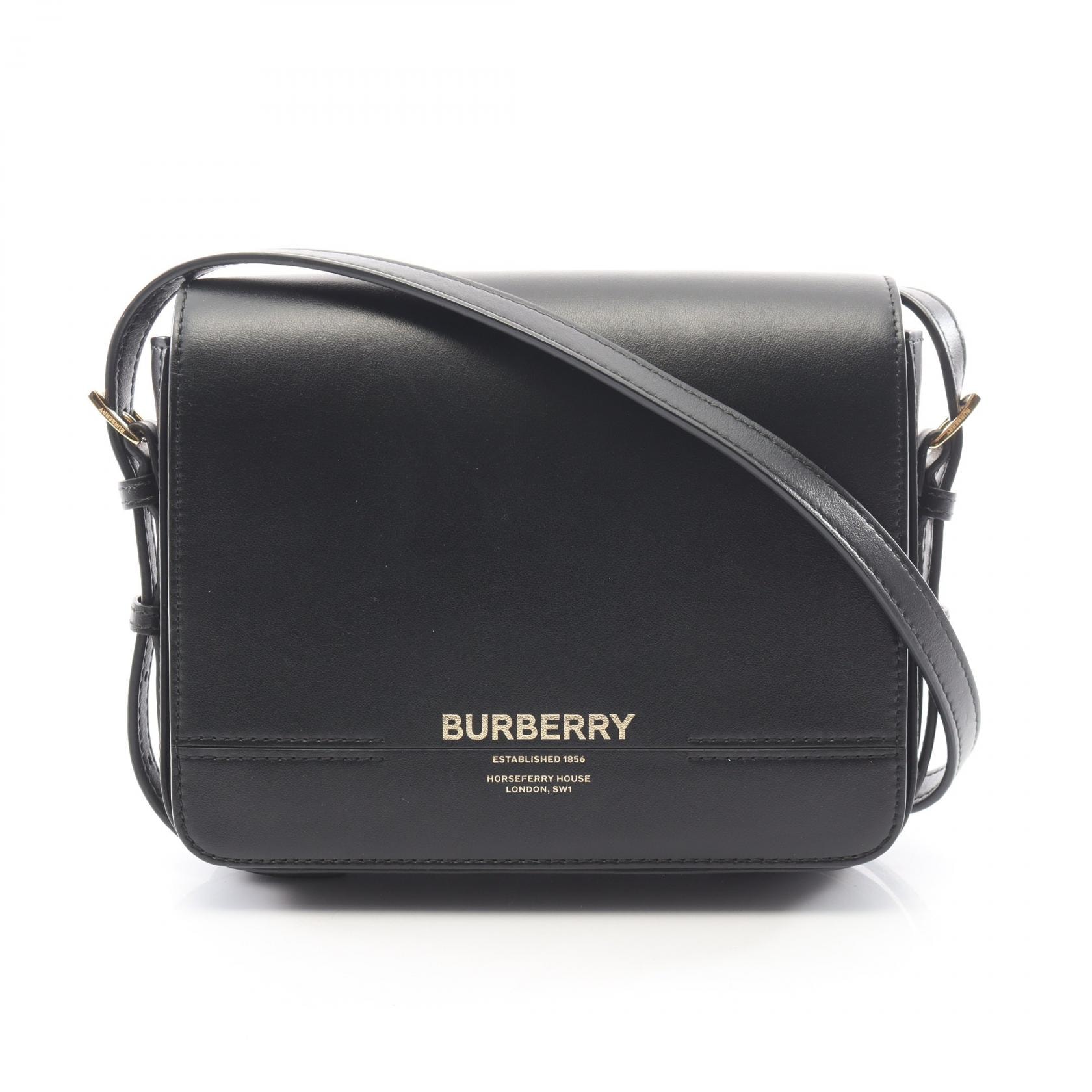 バーバリー BURBERRY グレース ショルダーバッグ バッグ レザー レディース ブラック系 【中古】
