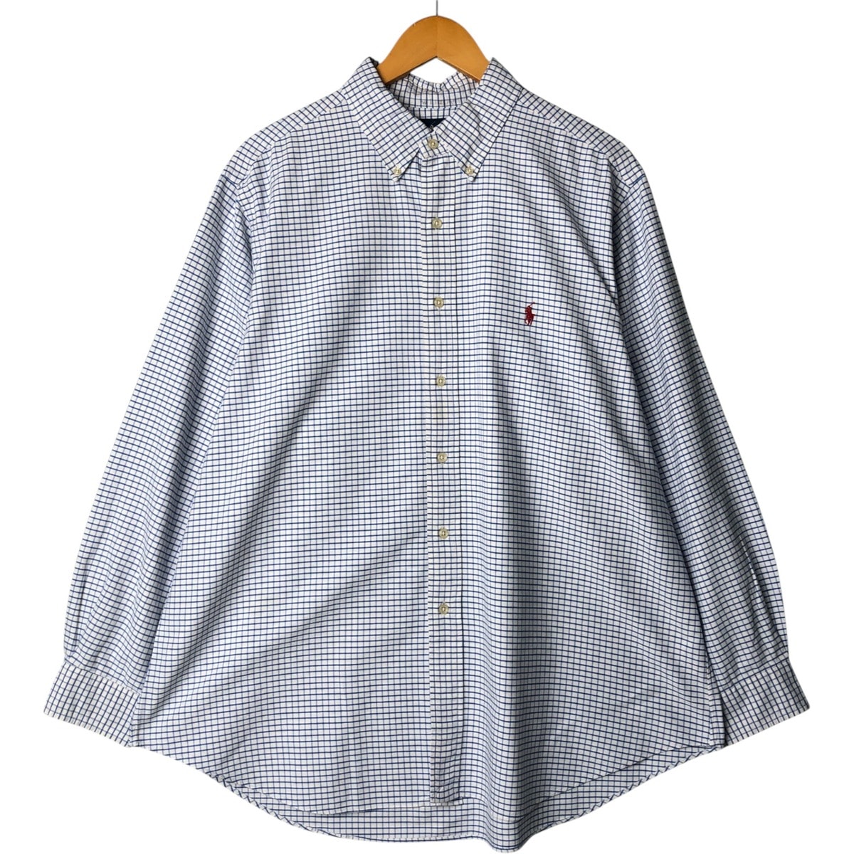 古着 ラルフローレン Ralph Lauren CLASSIC FIT クラシックフィット 長袖 ボタンダウンチェックシャツ メンズXL相当/eaa580794
