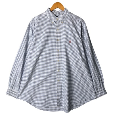 古着 ラルフローレン Ralph Lauren CLASSIC FIT クラシックフィット 長袖 ボタンダウンチェックシャツ メンズXL相当/eaa580794