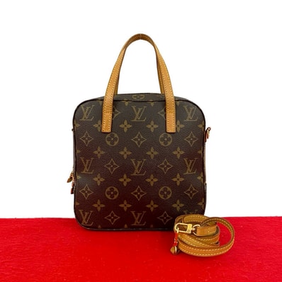 LOUIS VUITTON ルイヴィトン スポンティーニ モノグラム レザー PVC ショルダーバッグ ブラウン
40161