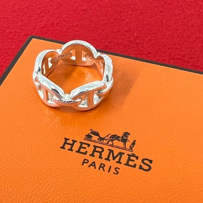 HERMES エルメス シェーヌダンクル アンシェネ PM リング シルバー925 リング・指輪 7号 シルバー
417-2