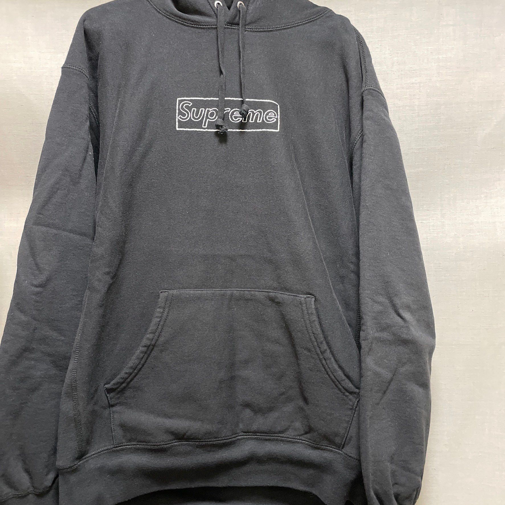 Supreme KAWS Chalk Logo Hooded Sweatshirt "Black"(2021)