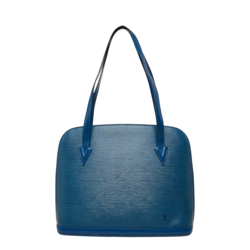 ルイ ヴィトン エピ リュサック トートバッグ ショルダーバッグ M52285  トレドブルー レザー メンズ LOUIS VUITTON 中古