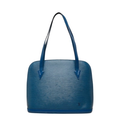 ルイ ヴィトン エピ リュサック トートバッグ ショルダーバッグ M52285 トレドブルー レザー メンズ LOUIS VUITTON 中古