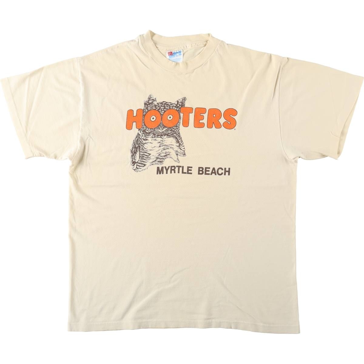 古着 90年代 ヘインズ Hanes BEEFY-T HOOTERS フーターズ アドバタイジングTシャツ USA製 メンズL相当 ヴィンテージ/eaa656385