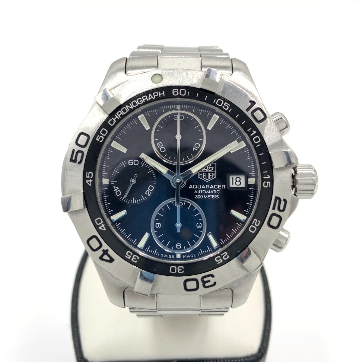 〇〇TAG HEUER タグホイヤー アクアレーサー クロノグラフ 自動巻き  CAF2110 シルバー x ブラック