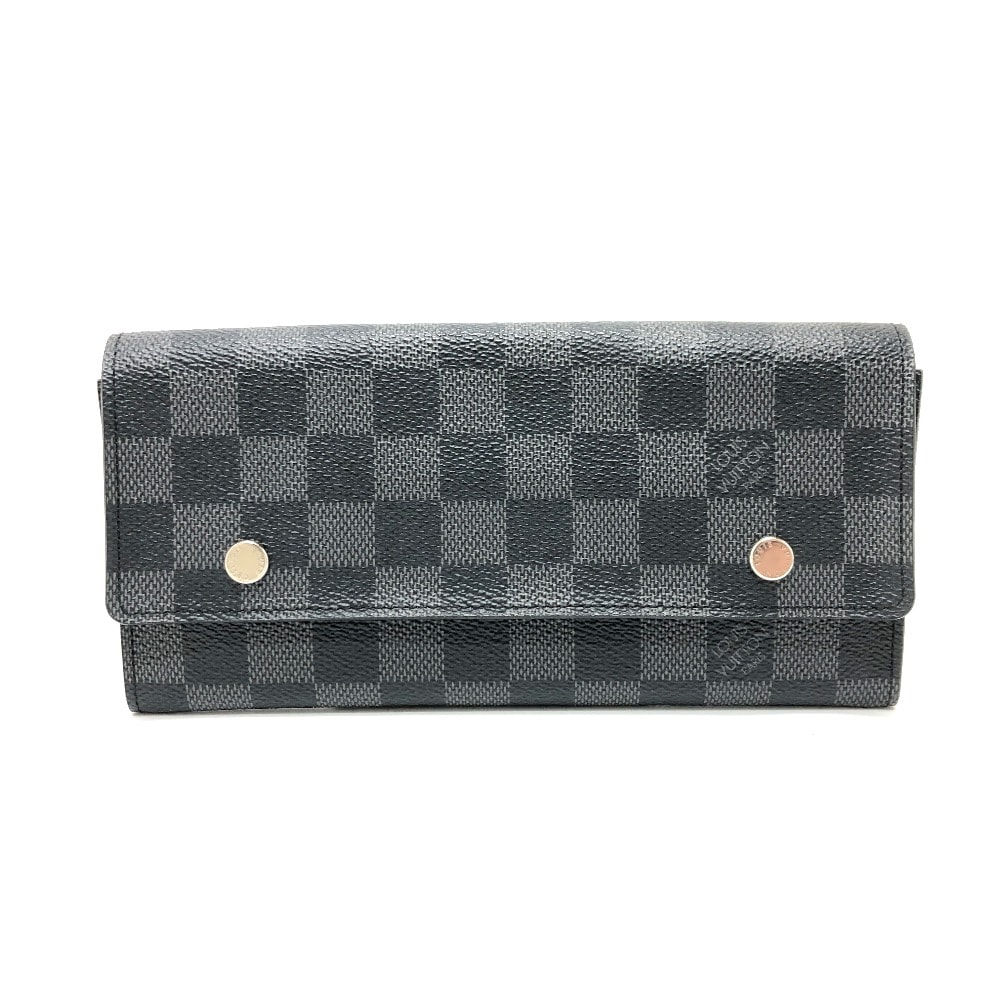 ルイヴィトン LOUIS VUITTON ポルトフォイユ・ロン・モデュラブル N63084 ダミエグラフィット ウォレット 長財布 ダミエグラフィットキャンバス ブラック
