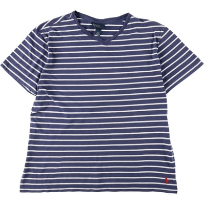 古着 ラルフローレン Ralph Lauren POLO by Ralph Lauren 半袖 ボーダーTシャツ メンズL相当/eaa622024