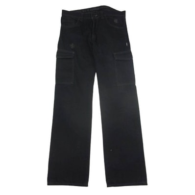 NEIGHBORHOOD ネイバーフッド デニムパンツ NARROW STRAIGHT BLACK ICON ロゴ刺繍 ナロー ストレート ブラック アイコン デニム カーゴ パンツ ブラック系 M【中古】