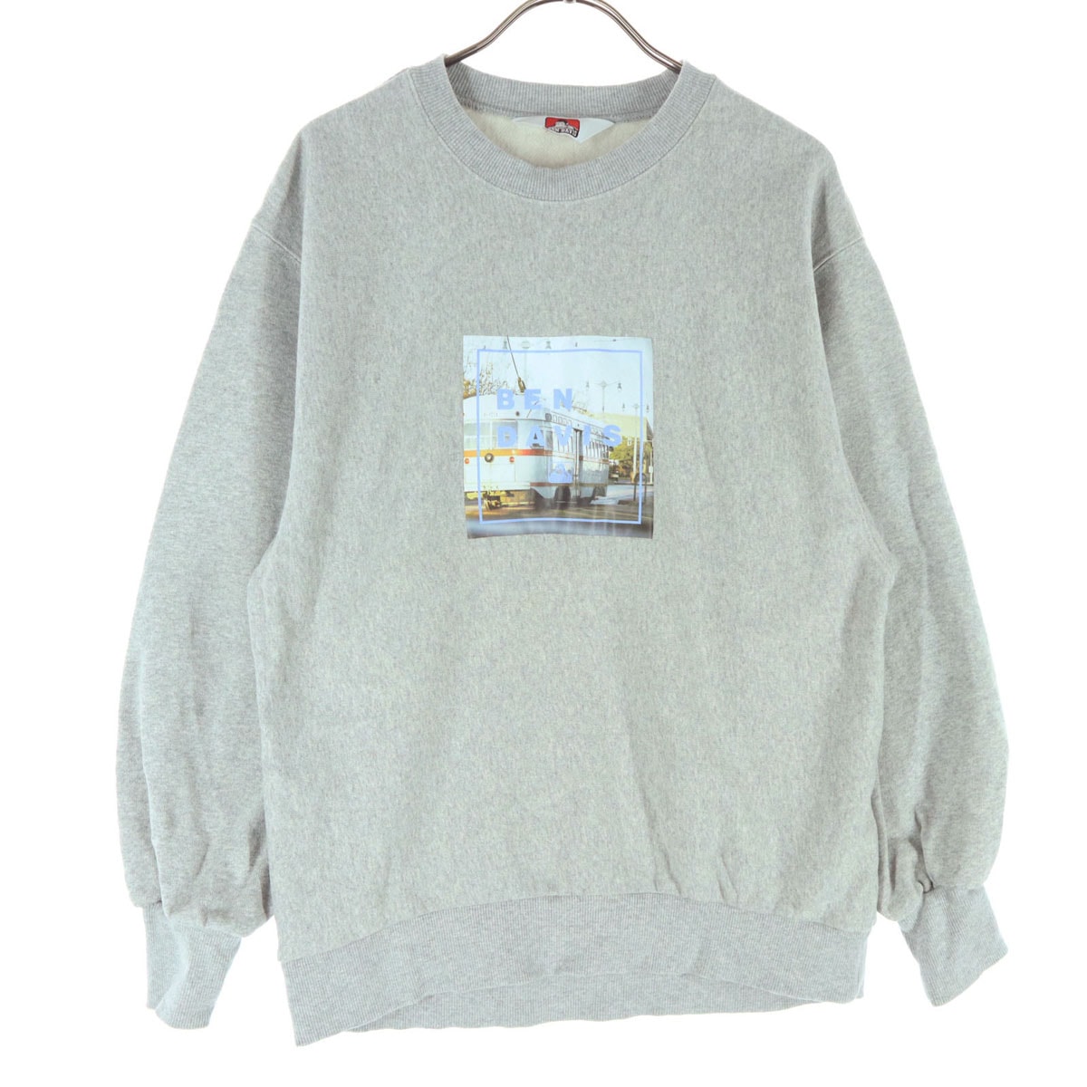 BEN DAVIS ベンデイビス 裏起毛 プリント 長袖 スウェット M グレー トレーナー