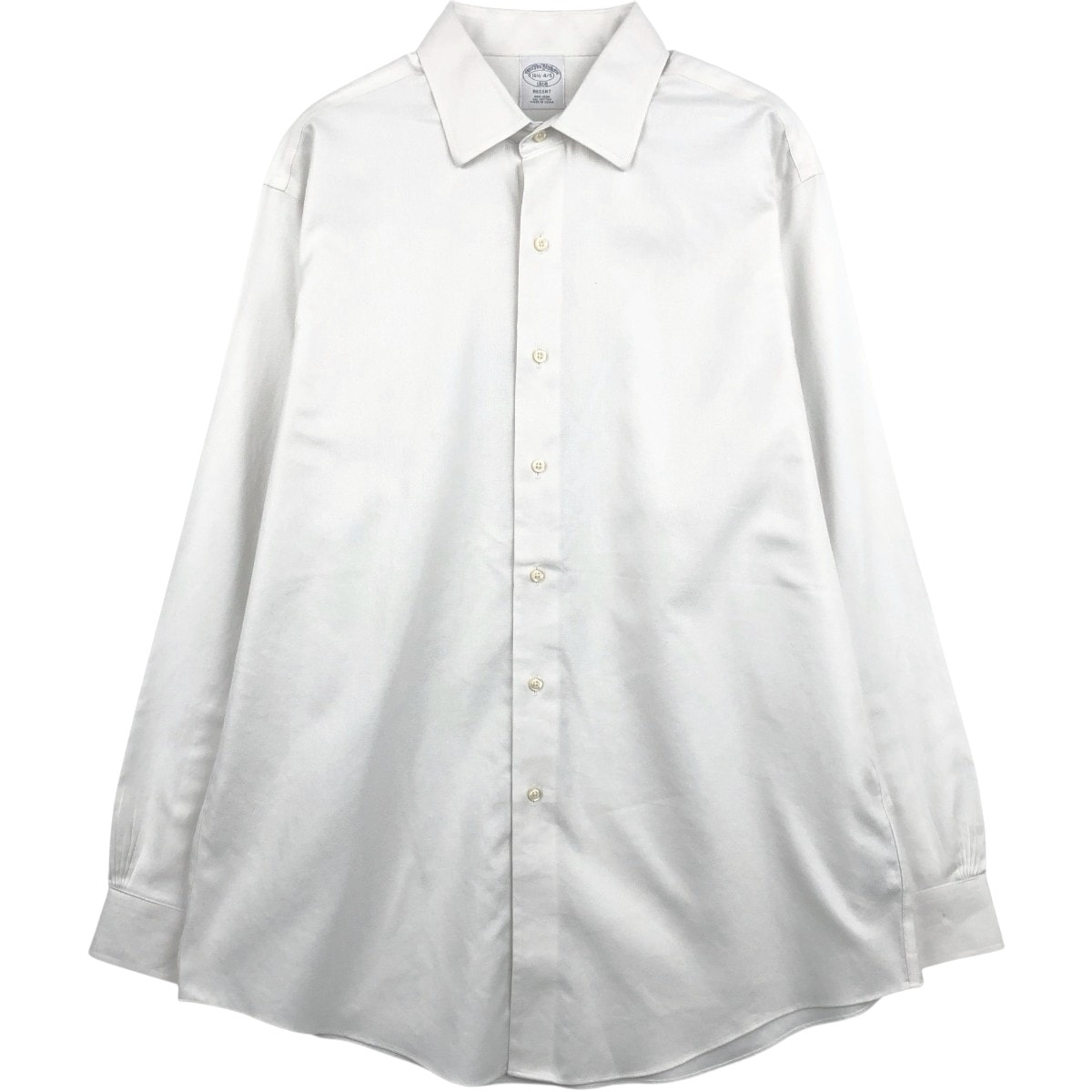 古着 ブルックスブラザーズ Brooks Brothers 1818 REGENT ワイドカラー 長袖 コットンシャツ メンズL相当/eaa659979