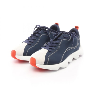 エルメス HERMES アンヴォル スニーカー 靴 スウェード ファブリック ホワイト メンズ ネイビー系 / ホワイト系 / レッド系 【中古】