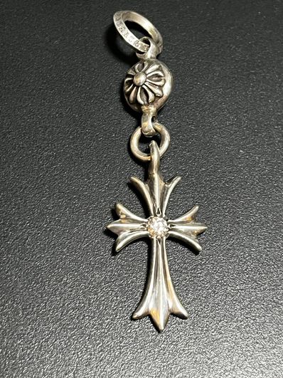 Chrome Hearts 1 Ball Tiny CH Cross Charm "Silver"